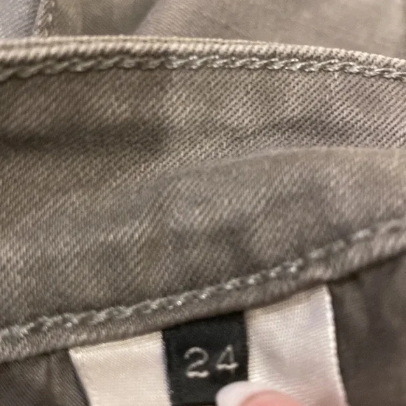 VINCE GRAY JEAN WITH  PLASTIC COATING STRIPS INSIDE SEAM & ' OUTSIDE - Picture 10 of 16